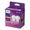 Philips A60 E27 LED 1400Lm Warm White 12W Globe - 2 Pack