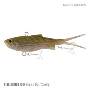 Samaki Vibelicious Fork Tail Vibe 85mm Soft Plastic Fishing Lure Murky Minnow
