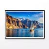 Sailboat Sailing, Mountains  Print 100% Australian Made 120x90cm  (Poster)