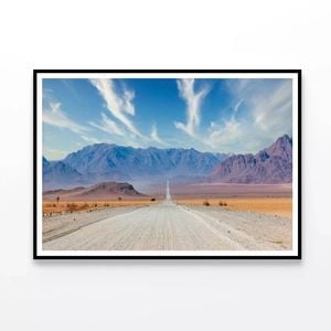 Gravel Road with Mountains  Print 100% Australian Made 90x60cm  (Poster)