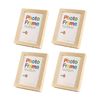 4x Unigift Timeless Special Design Photo Wooden Natural Frame - 15x20cm/6x8"