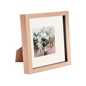 Nicola Spring Shadow Box Frame - 8 x 8" with 4 x 4" Mount - Light Wood