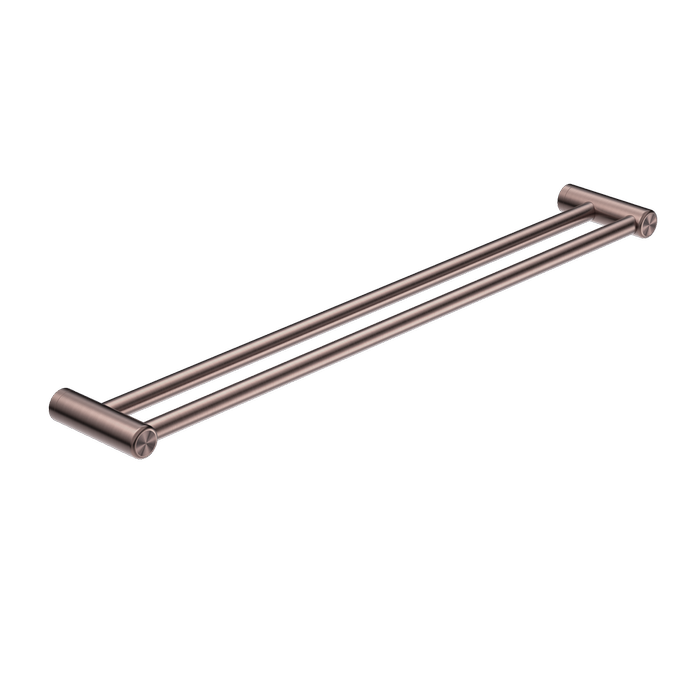 Nero Mecca Care 25mm Double Towel Grab Rail 900mm Brushed Bronze