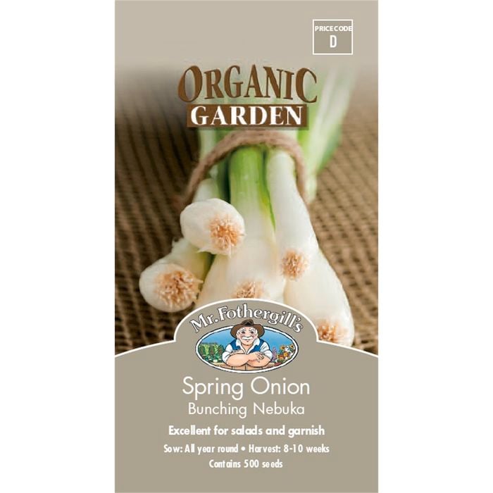 Mr Fothergill's Spring Onion Bunching Nebuka Organic Seeds