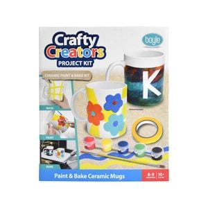 Boyle Crafty Creators Paint And Bake Ceramic Mugs Project Kit