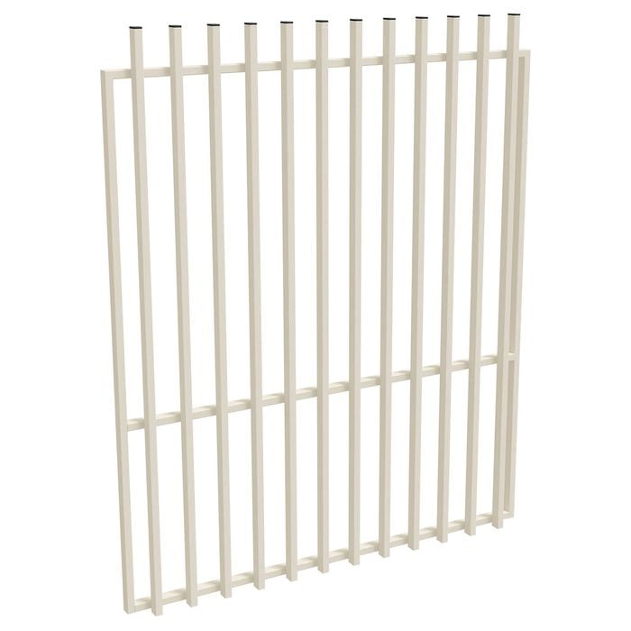 ProtectorAl 1201-1500W x 1800H Surfmist Aluminium Batten Garden Gate