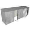 Build-A-Shed 1.2 x 6.0 x 2.0m Skillion Single with Double Hinged Side Doors Shed - Zinc