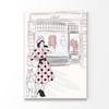 Pink Lady With Her Dog Fashion Print 100% Australian Made 90x120cm (Stretched Canvas)