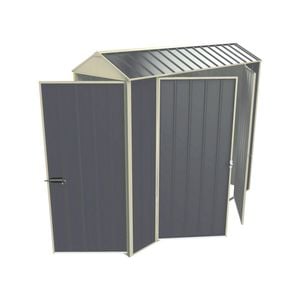 Build-a-Shed 0.8 x 2.3 x 2.1m Gable Double Hinged Side Door Shed - Grey
