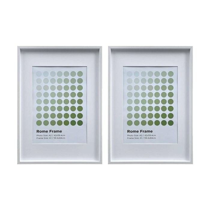 2PK Braz A1 Rome Image Photo Document Display Frame 59.4x84cm White