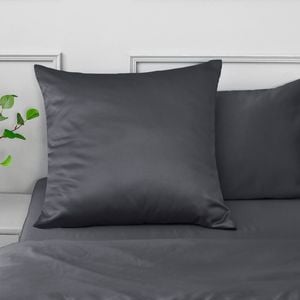 Dreamaker Matte satin Euro Pillowcase Charcoal