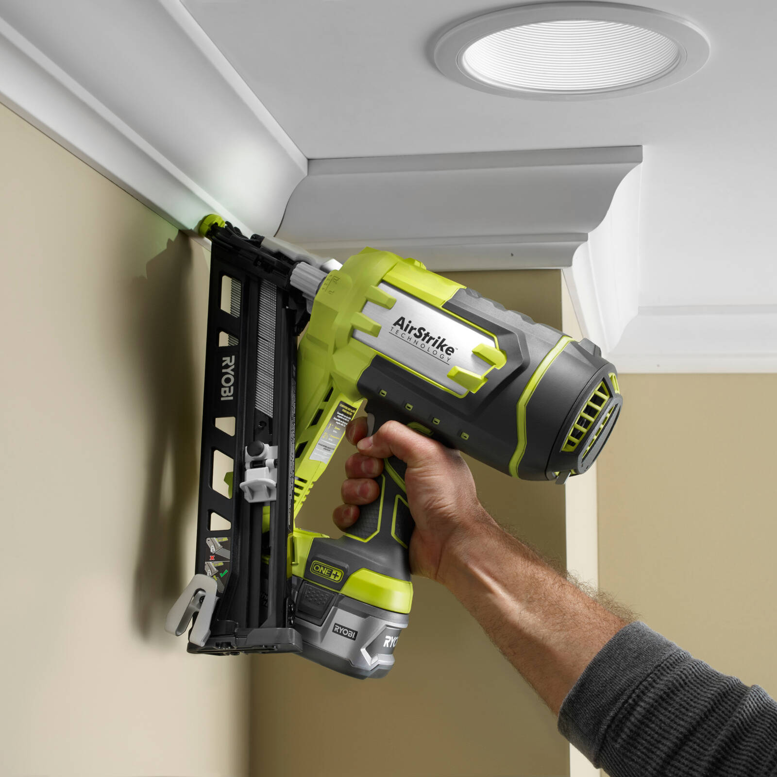 Ryobi ONE 18V 15ga DA Finish Nailer Skin Only Bunnings New Zealand
