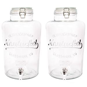 Rink Drink Glass Drinks Dispensers with Tap - 8.7L - Pack of 2