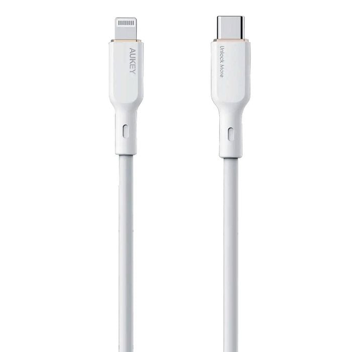 AUKEY CB-SCL1 Circlet CL USB-C to Lightning Silicone Cable 1M White
