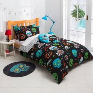 KAS Australia Skulls Quilt Cover Set Poly Cotton Home BedLinen Multi - Double