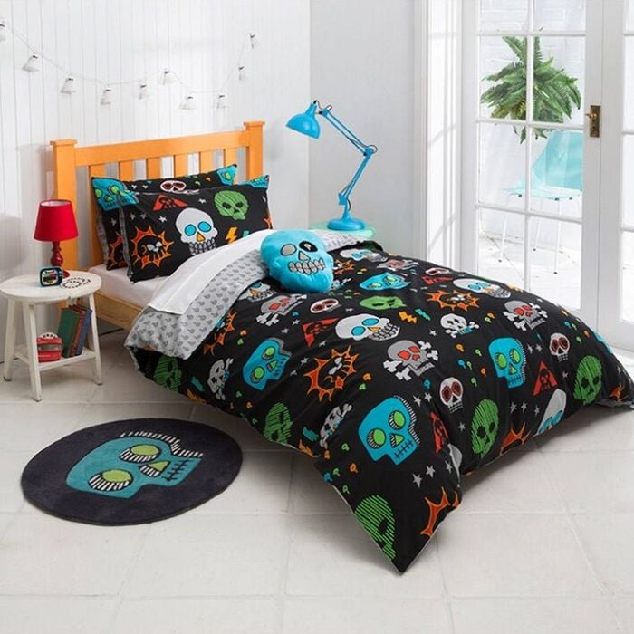 KAS Australia Skulls Quilt Cover Set Poly Cotton Home BedLinen Multi - Double