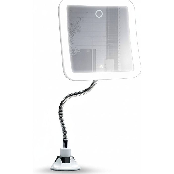 10x Flexible Magnifying Mirror with LED Light Settings - Rechargeable Gooseneck Makeup Mirror