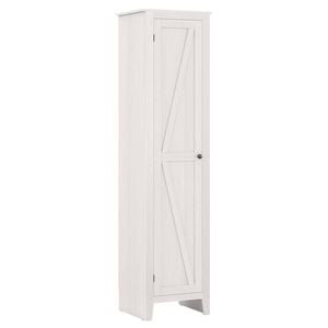 Costway 183cm Narrow Storage Cabinet Modern Single-door 4 Shelves