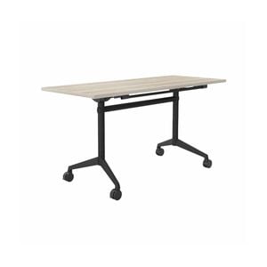 Olg Modulus Flip Table Full Black Frame Nordic Maple Top L1500mm X W750mm