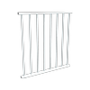 ProtectorAl 0350 – 900mmW x 950mmH Pearl White Aluminium Flat Top Round Picket Balustrade Panel