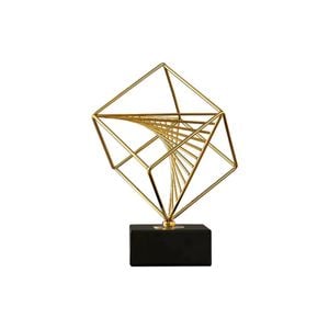Anydeco 40cm Rubik Cube Tabletop Home Decor Metal Ornaments With Marble Base