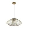 Cla Lighting Parrilla Interior Oval Cage Iron Pendant Light Od440mm Imitation Antique Brass