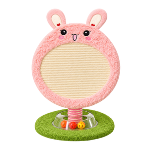 Bunny Round Sisal Cat Scratcher with Track Ball