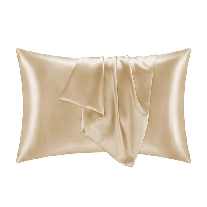 Catzon 2 Pcs 51 X 66cm Satin Pillowcases for Hair and Skin with Envelope Closure-Champagne(S)