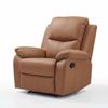 Duke Single Seater Manual Recliner Chair Genuine Leather Tan