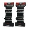2x 2pc Lift-tech Pro Thumb Loop Wrist Support Adjustable Wrap Black Stripes 20in