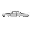 Ignite Laser Chevrolet Impala Silhouette Metal Wall Art Rustic Metal 47inch/120cm