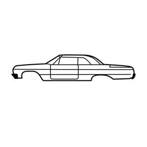 Ignite Laser Chevrolet Impala Silhouette Metal Wall Art Rustic Metal 47inch/120cm