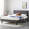 Zinus Queen Fabric Tufted Bed Frame - Dark Grey