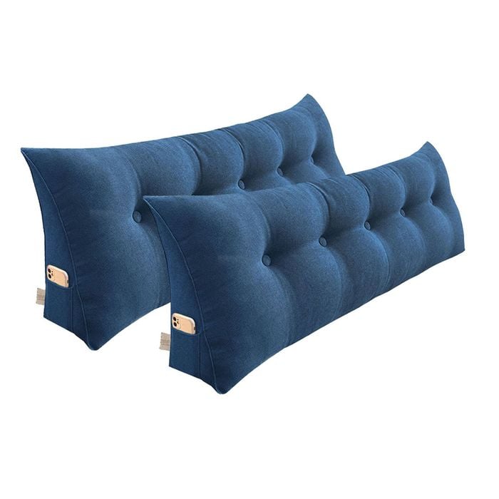 SOGA 2x 150cm Blue Wedge Bed Pillows