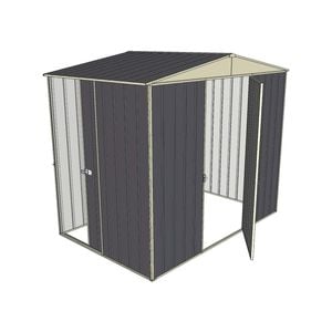 Build-a-Shed 2.3 x 1.5 x 2.3m Single Hinge and Single Sliding Door Narrow Shed - Grey