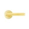Ikonic Brushed Brass Knurled Dummy Lever Set
