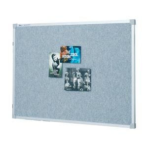 Quartet Bulletin Board Fabric Surface Aluminium 1200x1800mm Silver