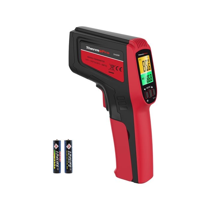ThermoPro TP450W Dual Laser Temperature Gun For Cooking, Digital Infrared Thermometerfor Pizza Oven Grill