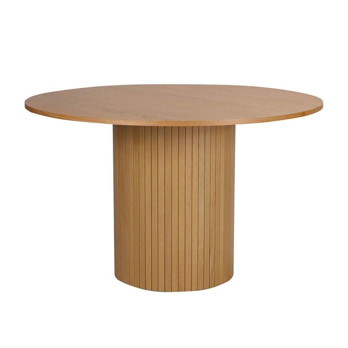 Nola 1.2m Round Wooden Dining Table - Natural