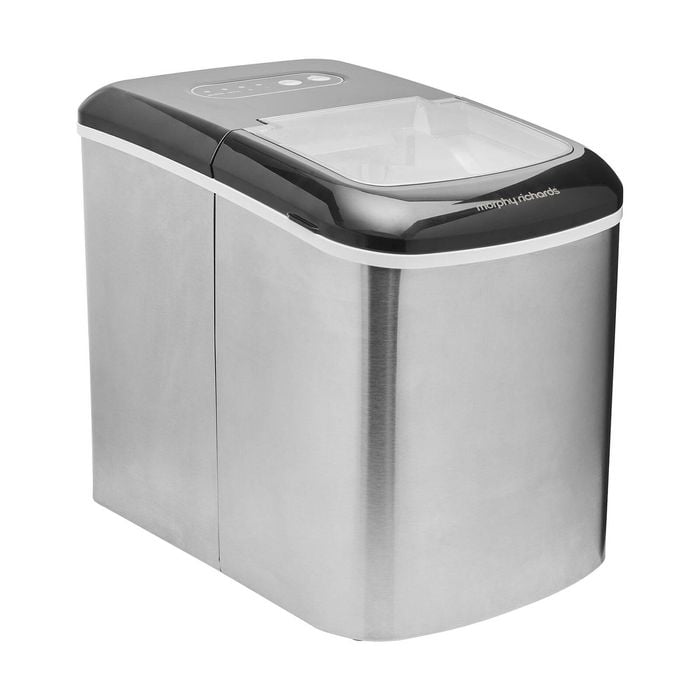 Morphy Richards Ice Maker Stainless Steel 15kg Small Large And Cube 2.1L Tank