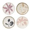 4pc Ecology Hand Drawn Floral Silhouettes Cecile Cake Side Plates Multicoloured