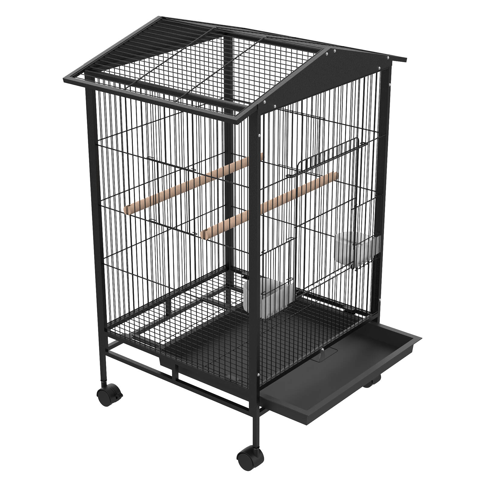 Advwin 85CM Large Bird Cage 2 Perches Aviary Parrot Budgie Finch Canary w Brakes Bunnings Australia