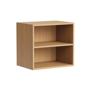 Kaboodle 500-599mm Oak Latte Customisable Deep Med Wall Open Shelf