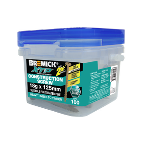 Bremick XTP Construction Screw 18g x 125mm TECHNOGUARD TAN T40 -100 Pack