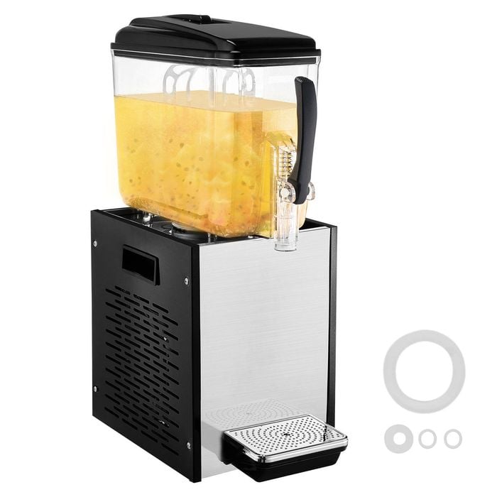 Vevor Commercial Beverage Dispenser Black with Cold Juice Ice Drink Dispenser for Party