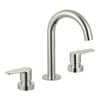 evekare Brushed Nickel 1/4 Turn Extended Lever Basin Set