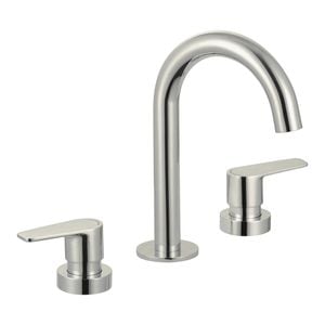 evekare Brushed Nickel 1/4 Turn Extended Lever Basin Set