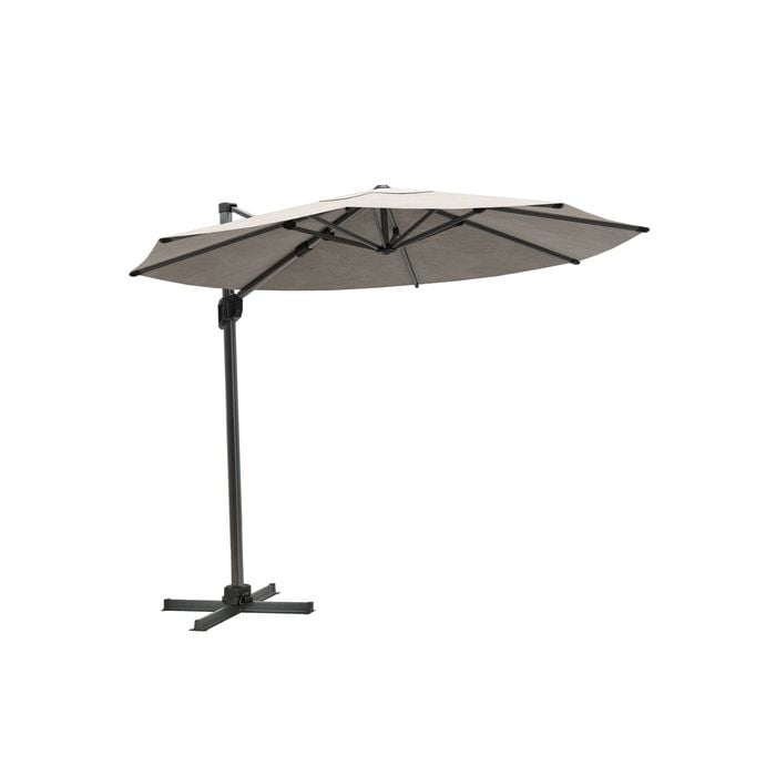 Coolaroo 3m Smoke Round Mindil Cantilever Umbrella