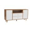 Foret 120cm Tv Cabinet Stand 2 Drawers Shelf Entertainment Unit Wooden Storage