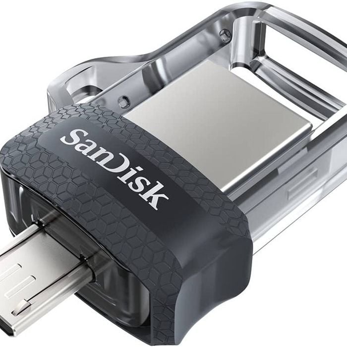 Sandisk Ultra Otg Usb Drive – 128gb Dual Connector – Clear Design – Fast File Transfer